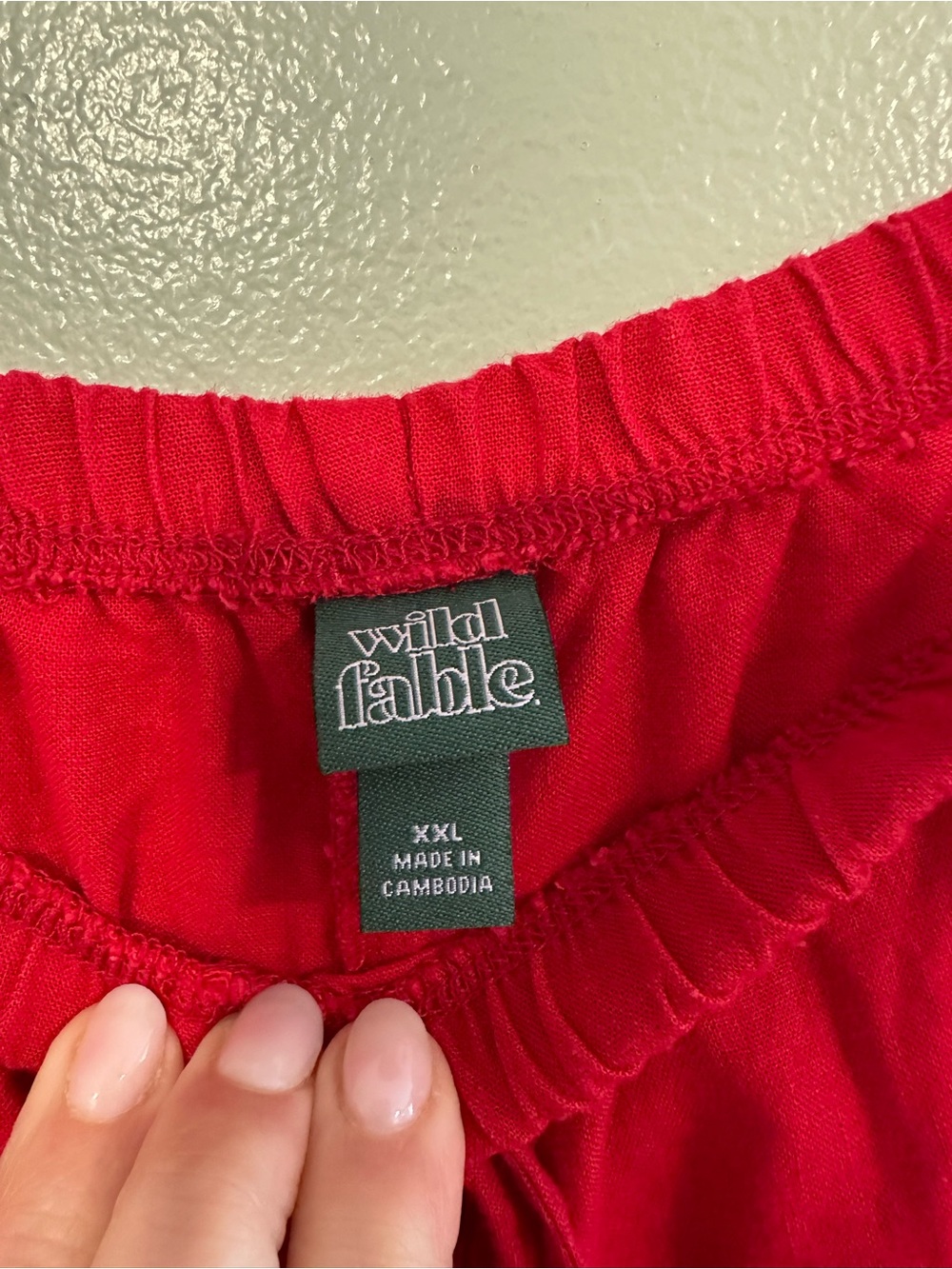 Wild Fable XXL Dark Red Linen Blend Baggy Wide Leg Pants - Picture 3 of 9